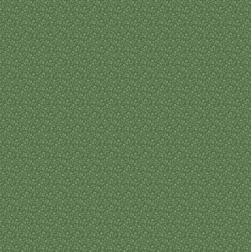 100% Cotton from Makower - Tonal Ditsy - Leafy Blooms in Forest,  per pre-cut fat quarter