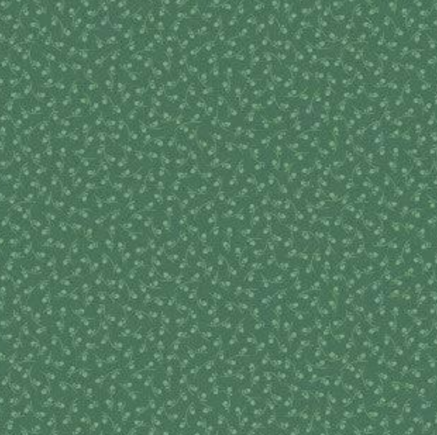 100% Cotton from Makower - Tonal Ditsy - Tossed Sprigs in Forest,  per pre-cut fat quarter