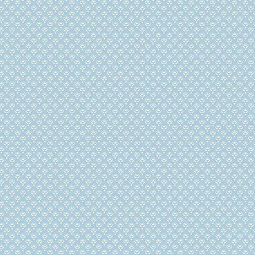 100% Cotton from Makower - Tonal Ditzy - Itzy Buds in Blue Indigo per pre-cut fat quarter