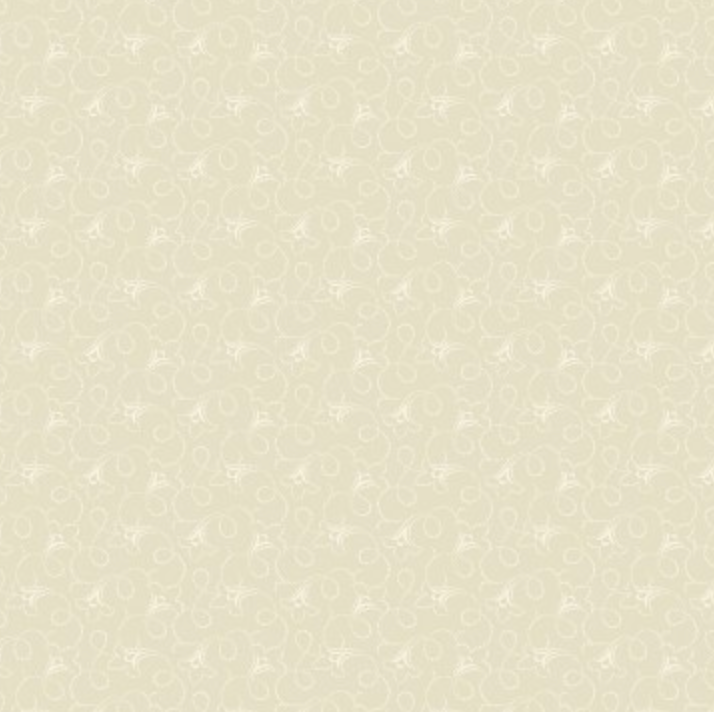 100% Cotton from Makower - Tonal Ditzy - Floral Scroll in Creme Fraiche, per pre-cut fat quarter