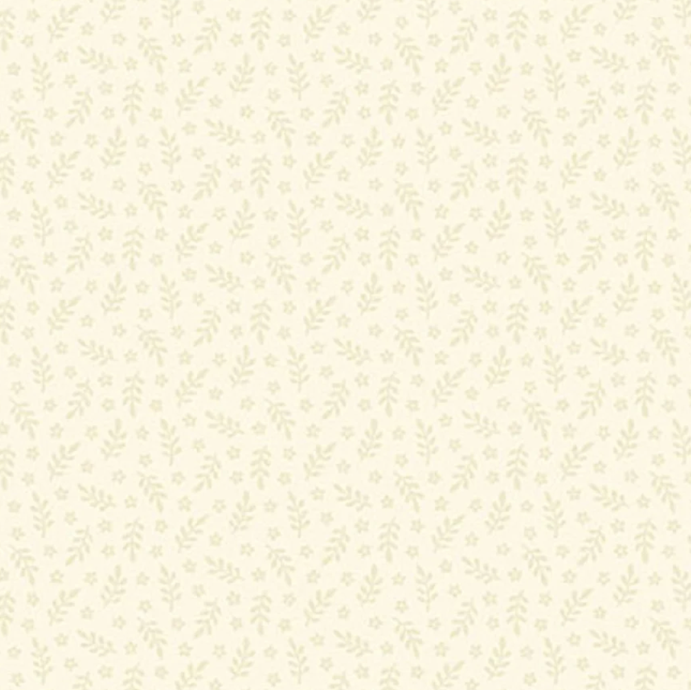 100% Cotton from Makower - Tonal Ditzy - garden, beige on Creme Fraiche, per pre-cut fat quarter