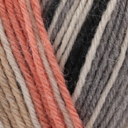  James C Brett, Funny Feet  - Colour Moody Skies, 100g per ball, 4ply