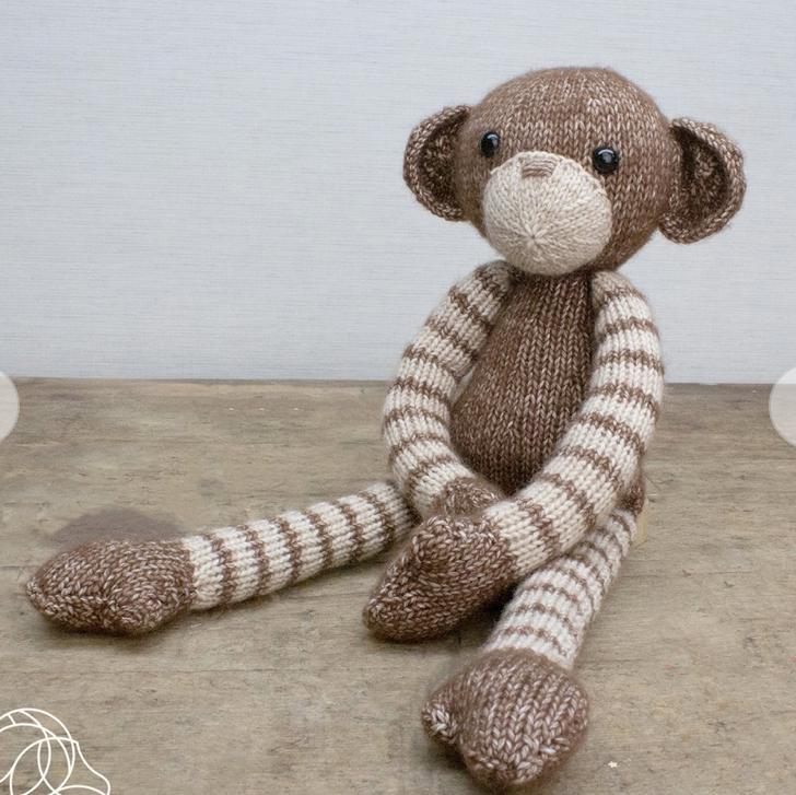  Melinda Monkey by Hardicraft - Stone washed yarn - 78% Cotton, 22% Acrylic - knitting kit