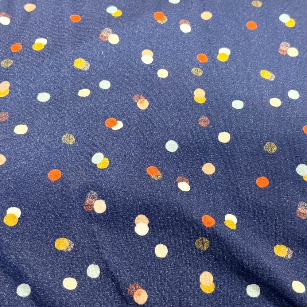 Dashwood  Jersey Knit - Double Spot- PMEA1206J - colour Navy - Per Half Metre
