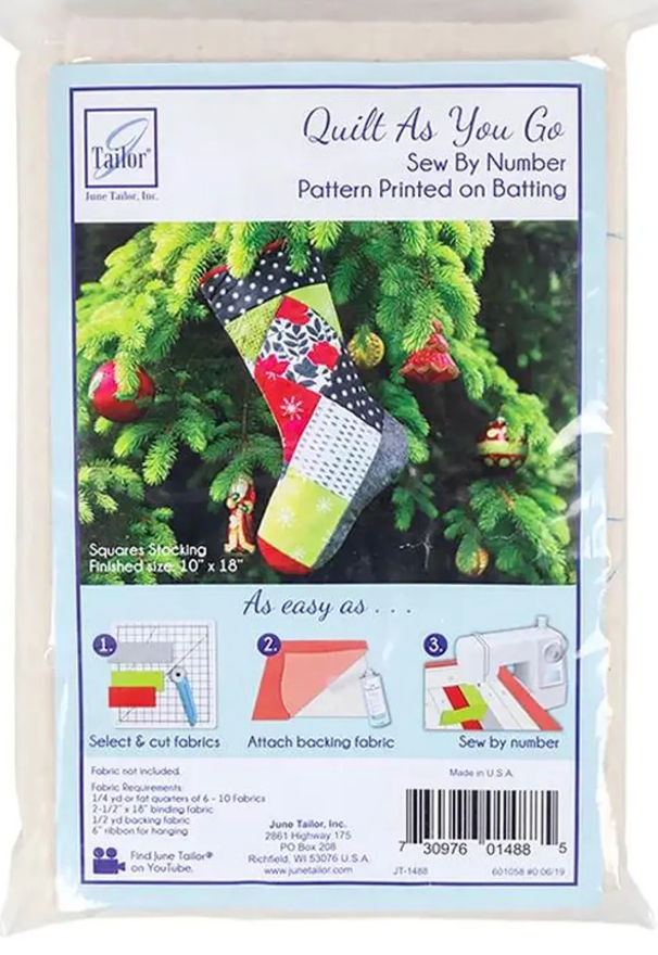  June Taylor - Sew By Number Holiday Stocking ,  fabric required,