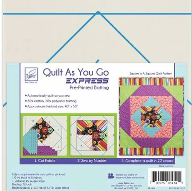  June Taylor -Express Square in a Square Quilt Pattern,  fabric required,