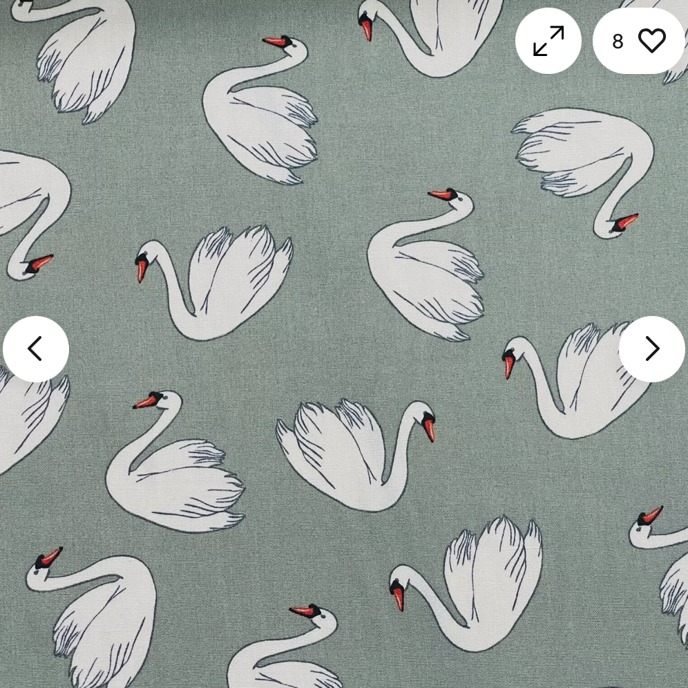  100% Cotton from Rose & Hubble - White Swan, per fat quarter
