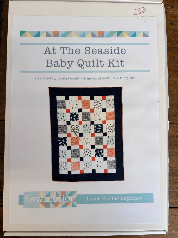  Sew Motion - At The Seaside Baby Quilt Kit - Main Fabric Included  - will need wadding & backing