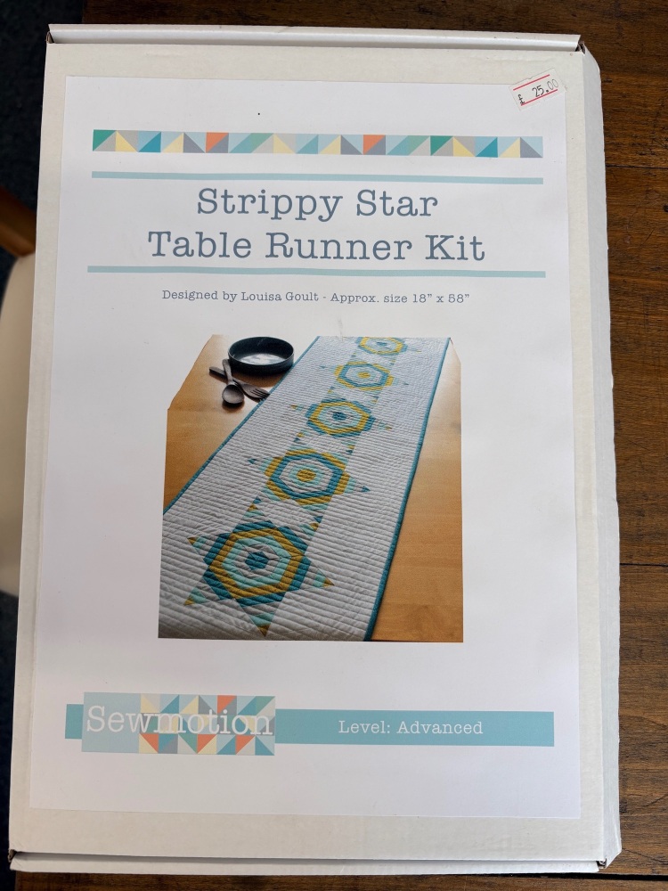  Sew Motion - Strippy Star Table Runner - Main Fabric Included  - will need wadding & backing