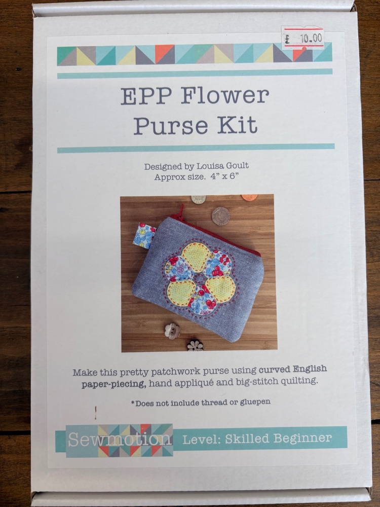  Sew Motion - EPP Flower Purse Kit - Main Fabric Included  - will need extra bits