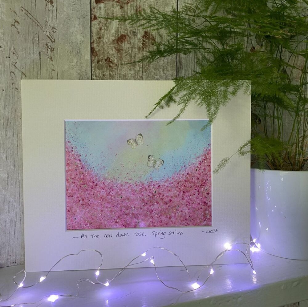 As the new dawn rose spring smiled - Mounted print