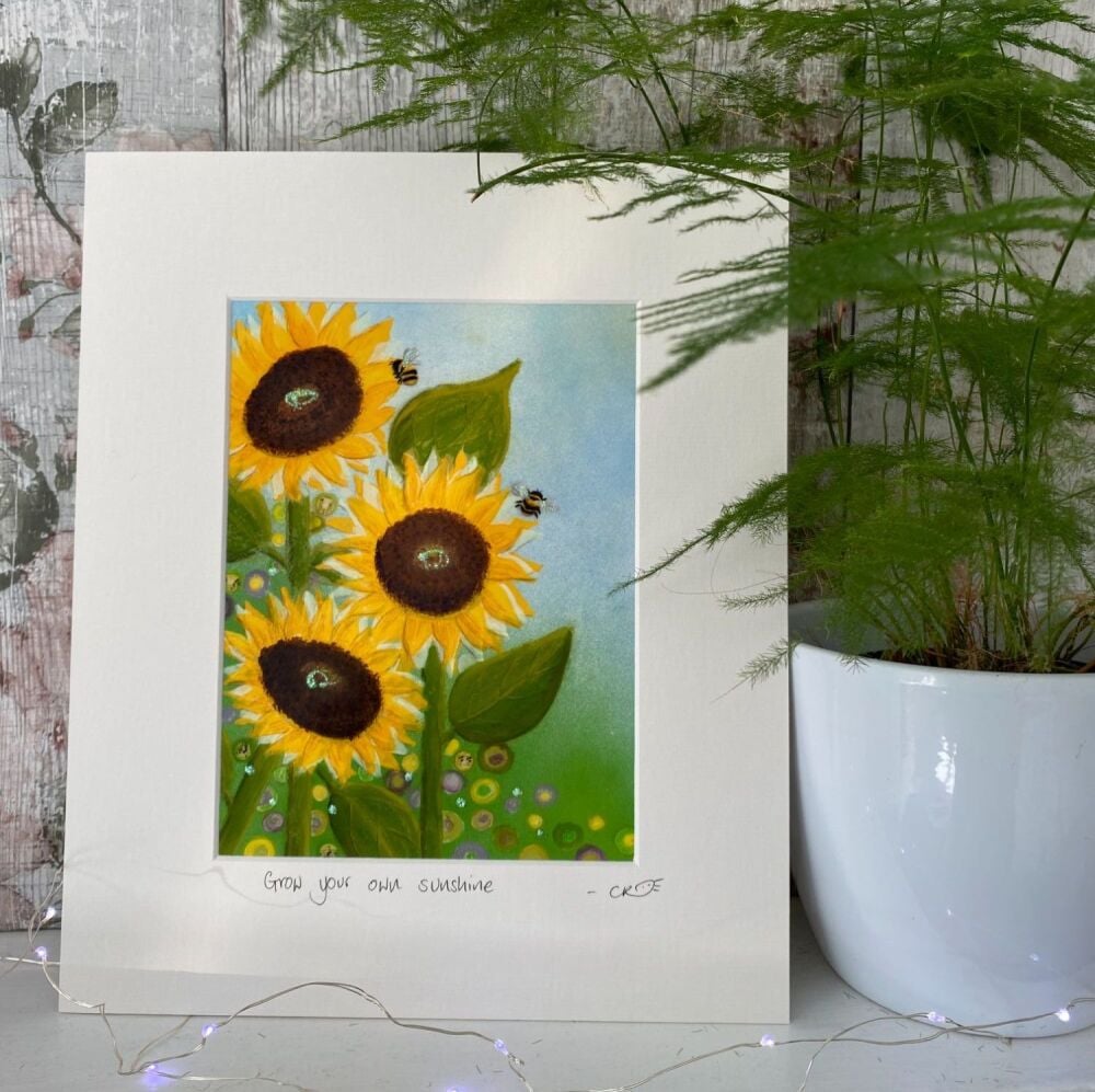 Grow your own sunshine - Mounted print