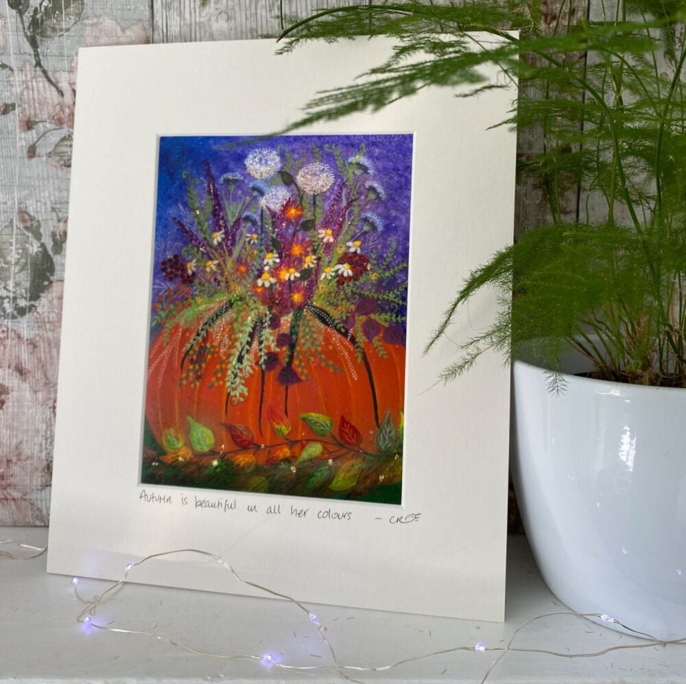 Autumn is beautiful in all her colours - Mounted print