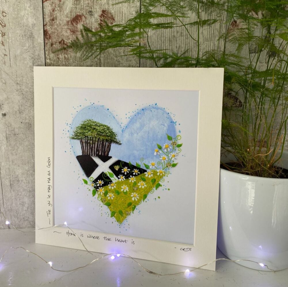 Cornish Heart Mounted print