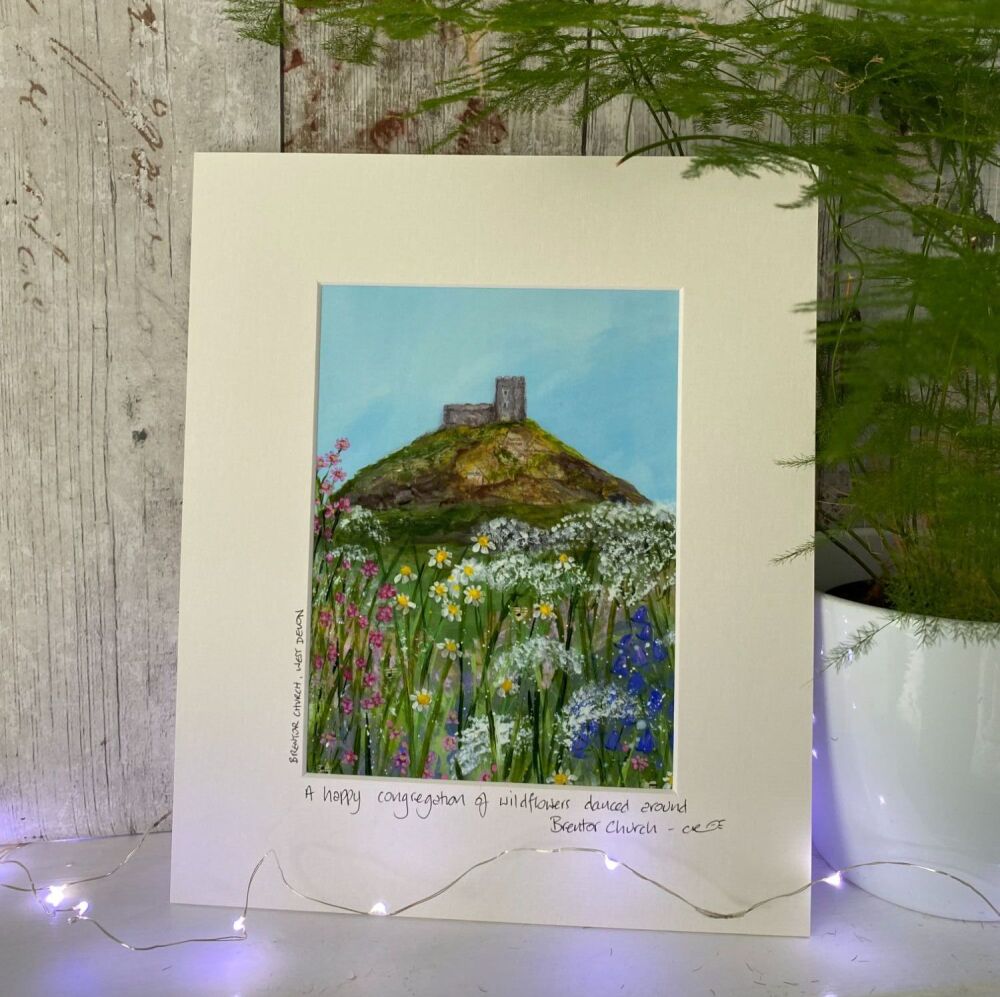 Brentor, wildflower congregation (Long) - Mounted print