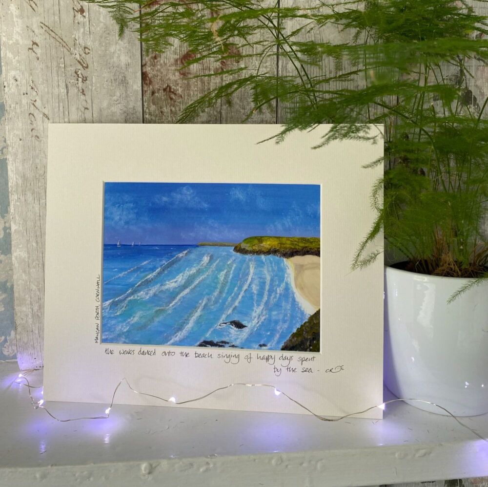 Mawgan Porth -Mounted print