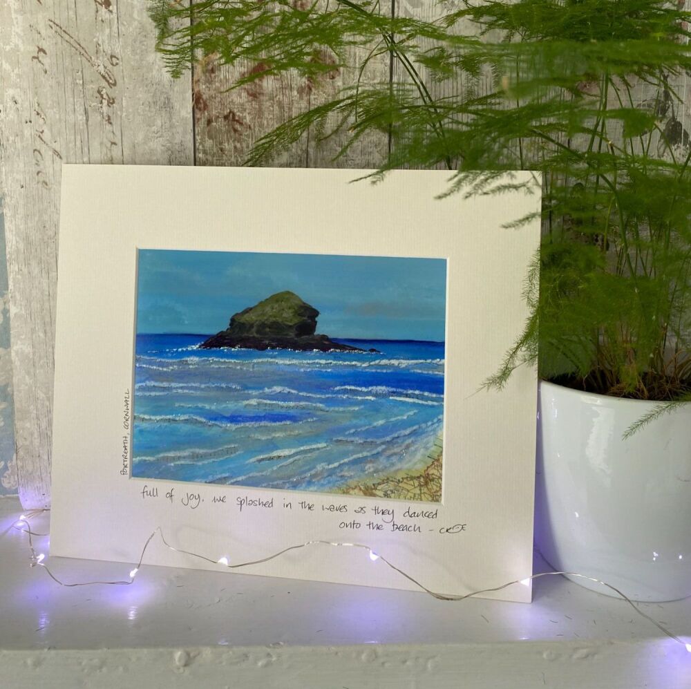 Portreath beach - Mounted print