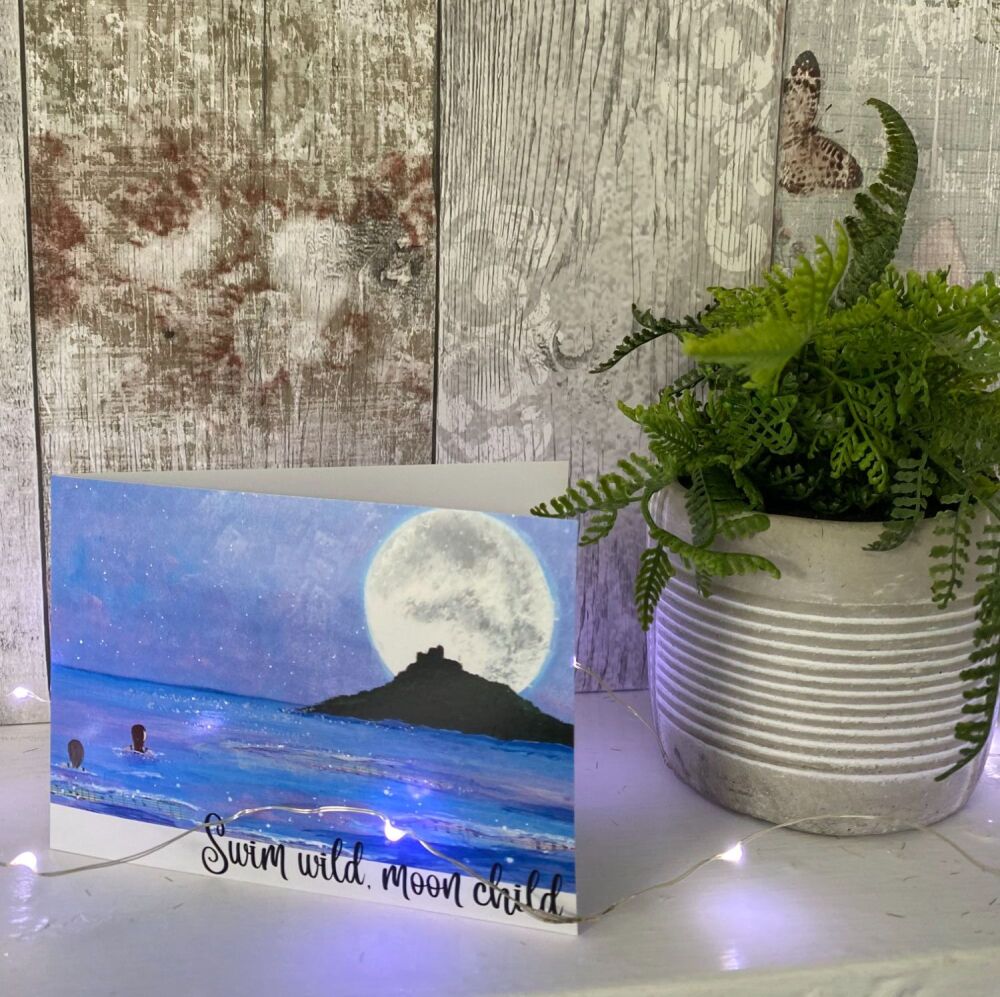 Swim Wild, Moon Child A6 Card