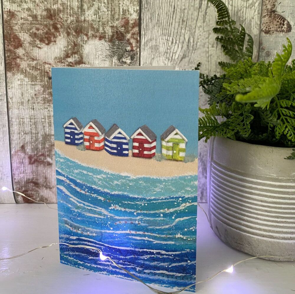 Beach Huts A6 Card