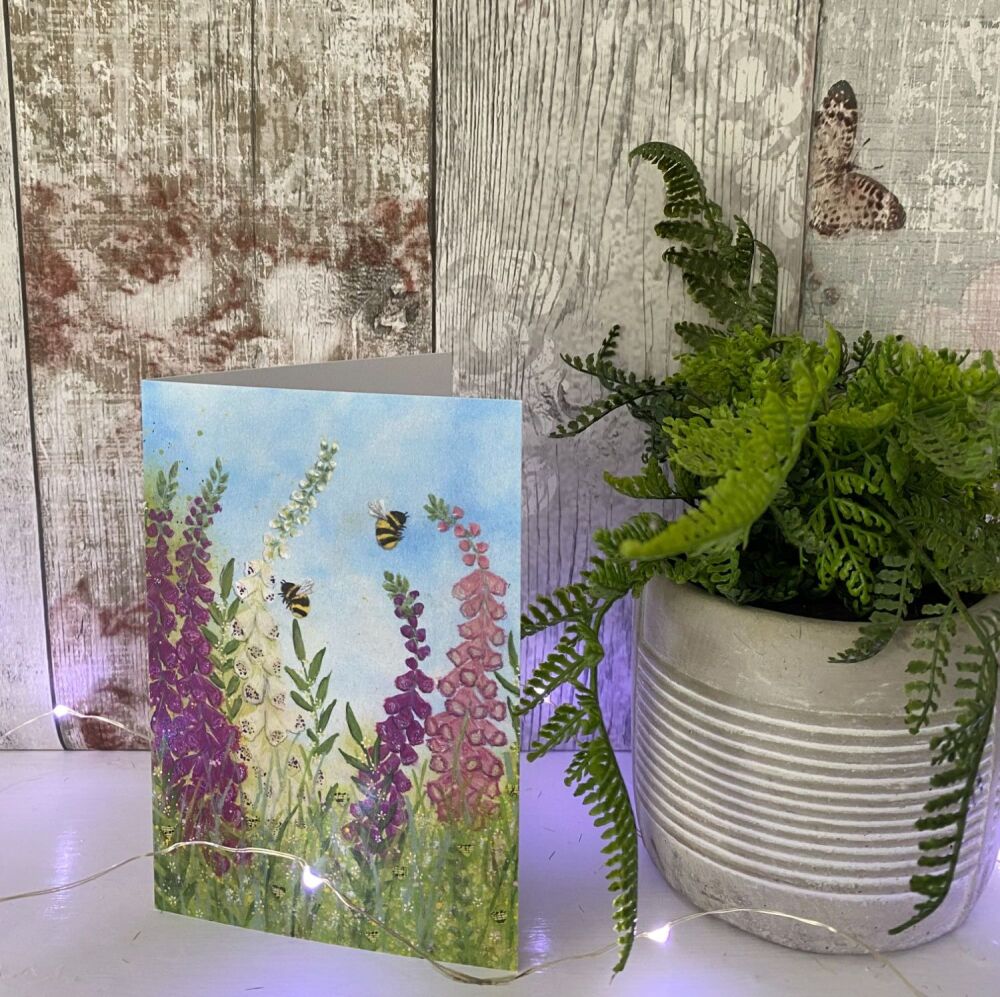 Tickled by the Bees A6 Card