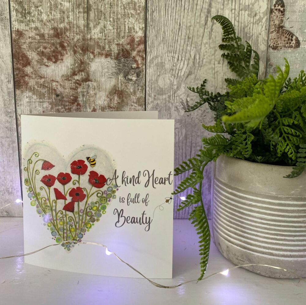 A Kind Heart Square Card