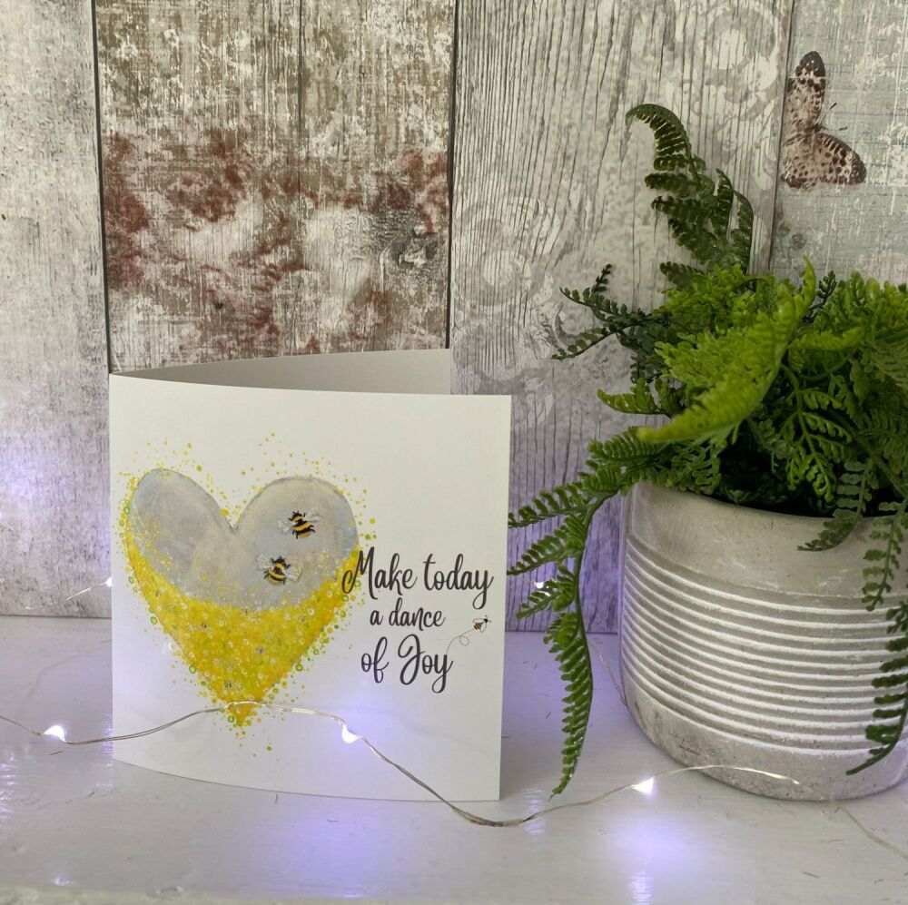 Dance of Joy Heart Square Card