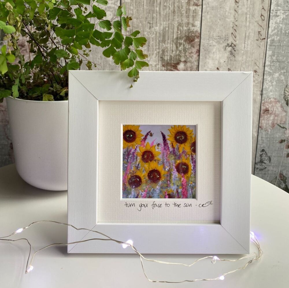 Turn your face to the sun Mini Framed Print