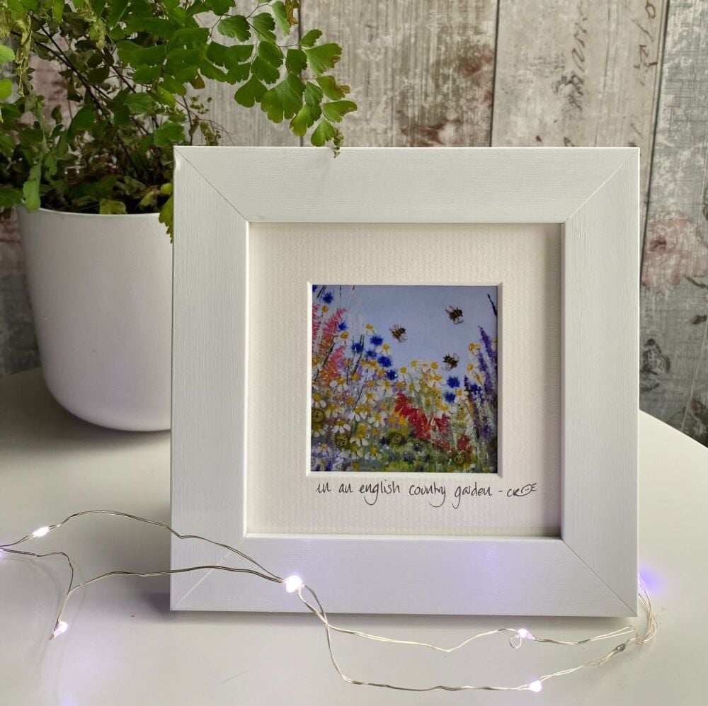 English country garden  Mini Framed Print