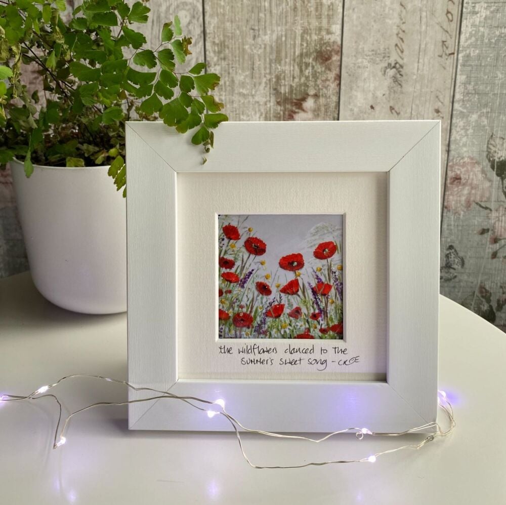 The wildflowers danced Mini Framed Print