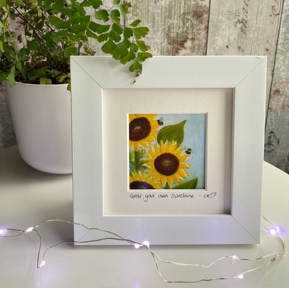 Grow your own sunshine Mini Framed Print