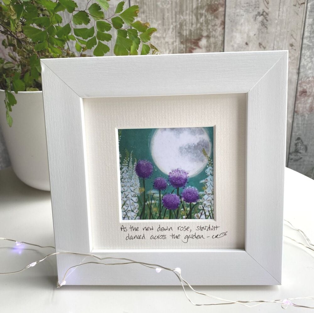 Stardust garden Moon Mini Framed Print