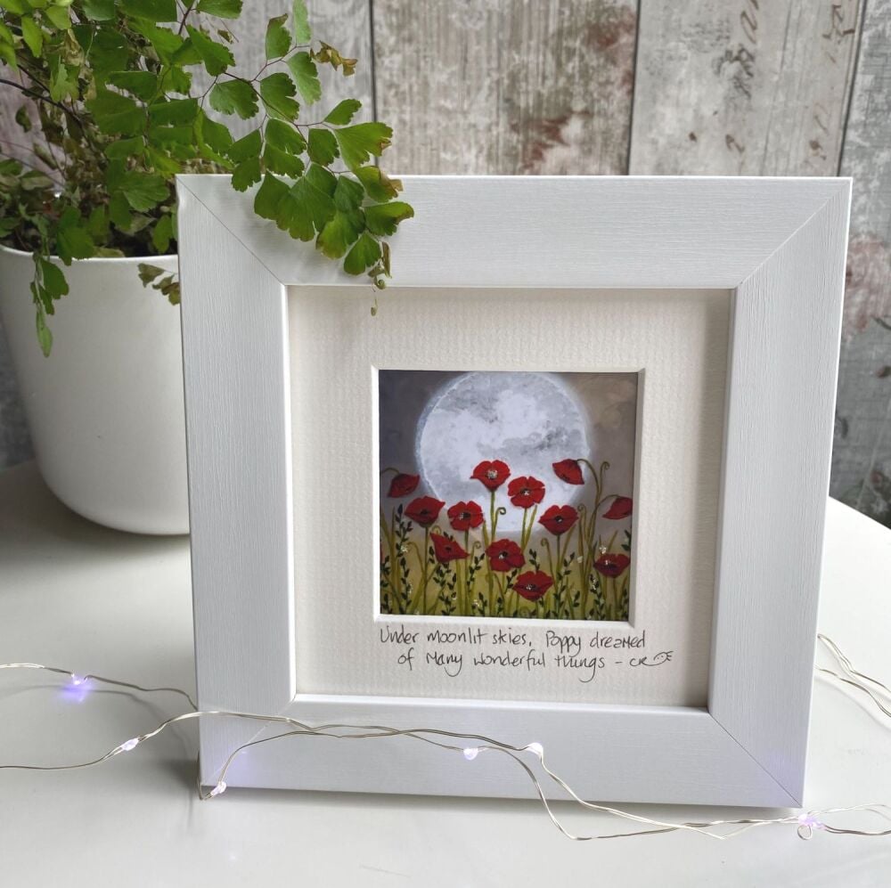 Poppy Moon Mini Framed Print