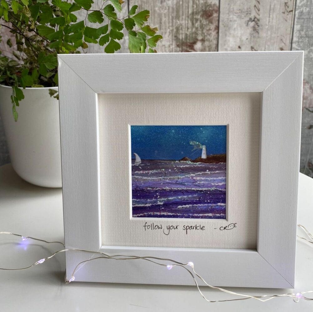Follow your sparkle Mini Framed Print