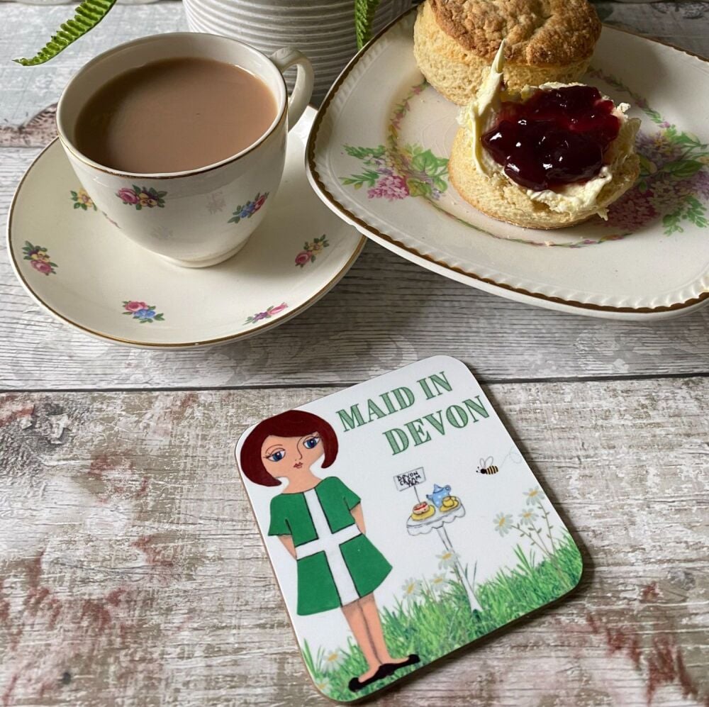 Maid in Devon (Brunette) - Coaster