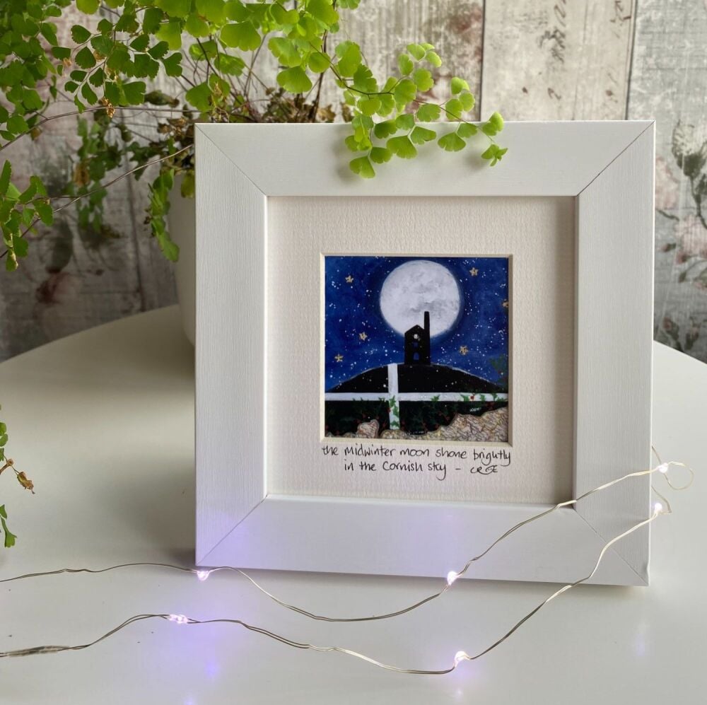 Tin Mine Winter - Mini Framed Print