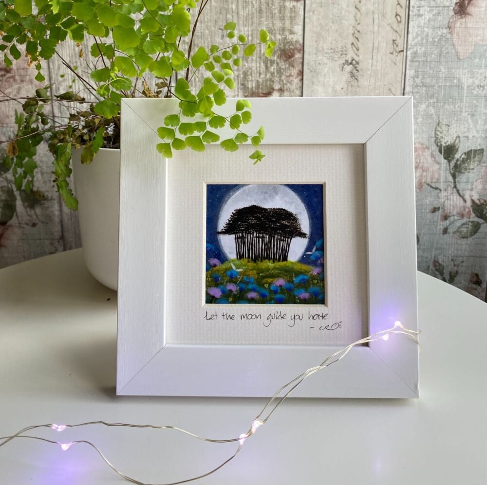 Nearly There Trees (Home Moon) - Mini Framed Print