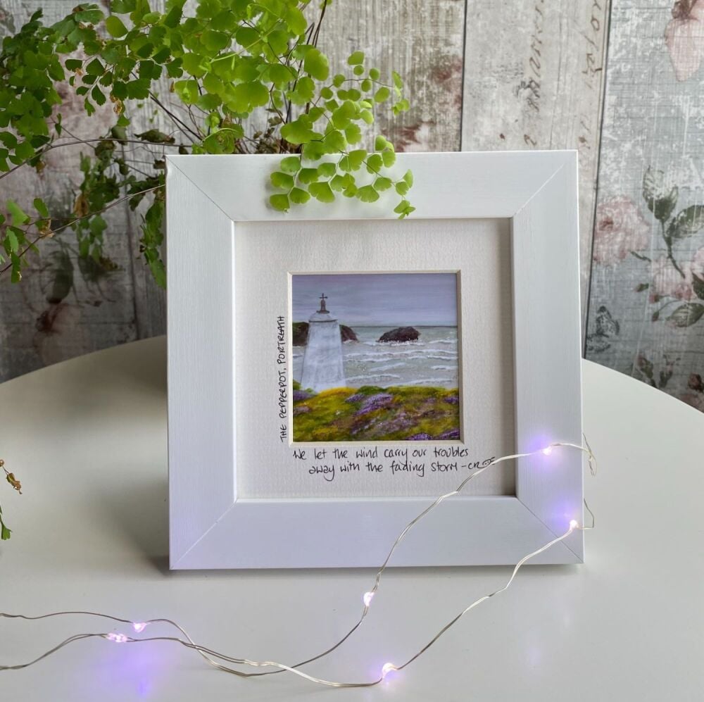 Portreath pepperpot Mini Framed Print