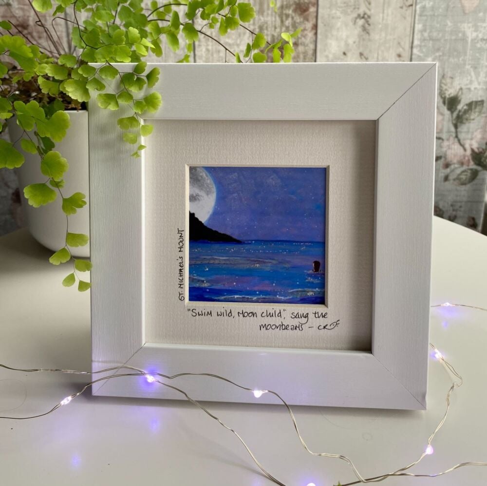 St.Michael's Mount Moon Child - Mini Framed Print