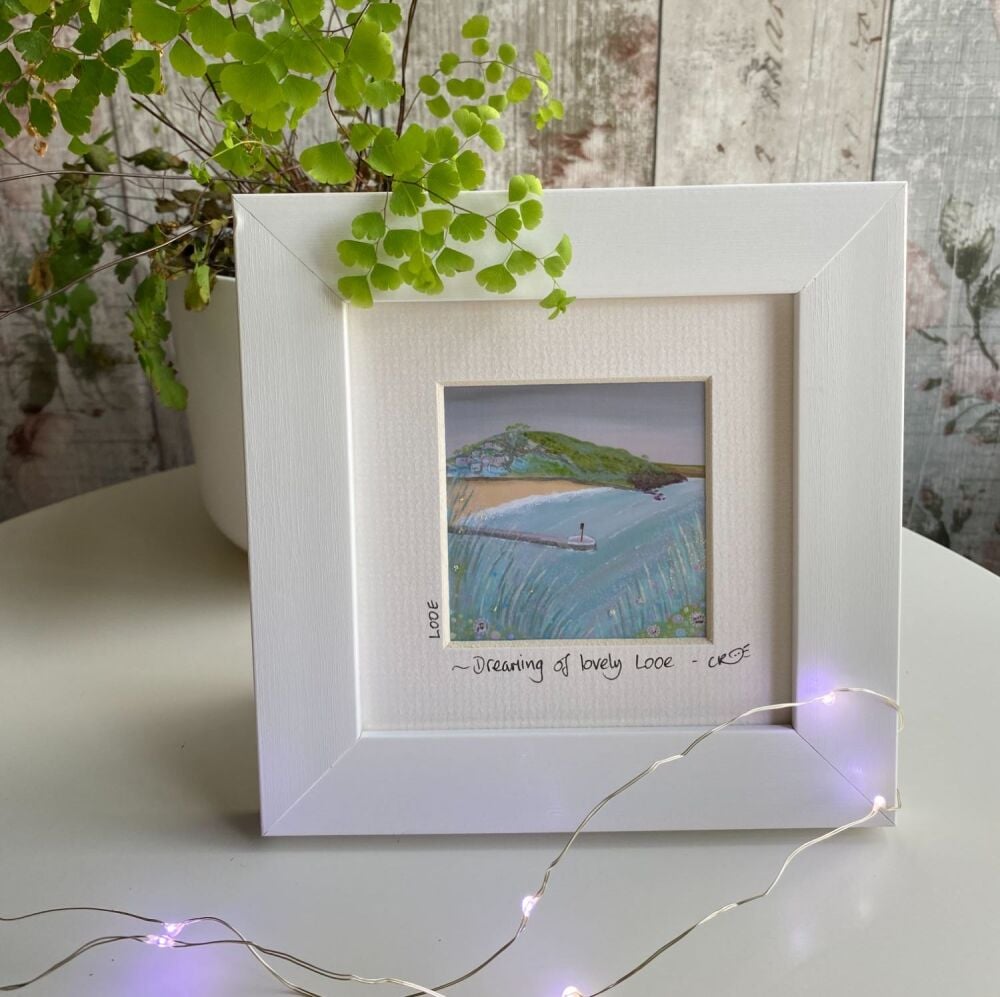 Looe (grey) - Mini Framed Print