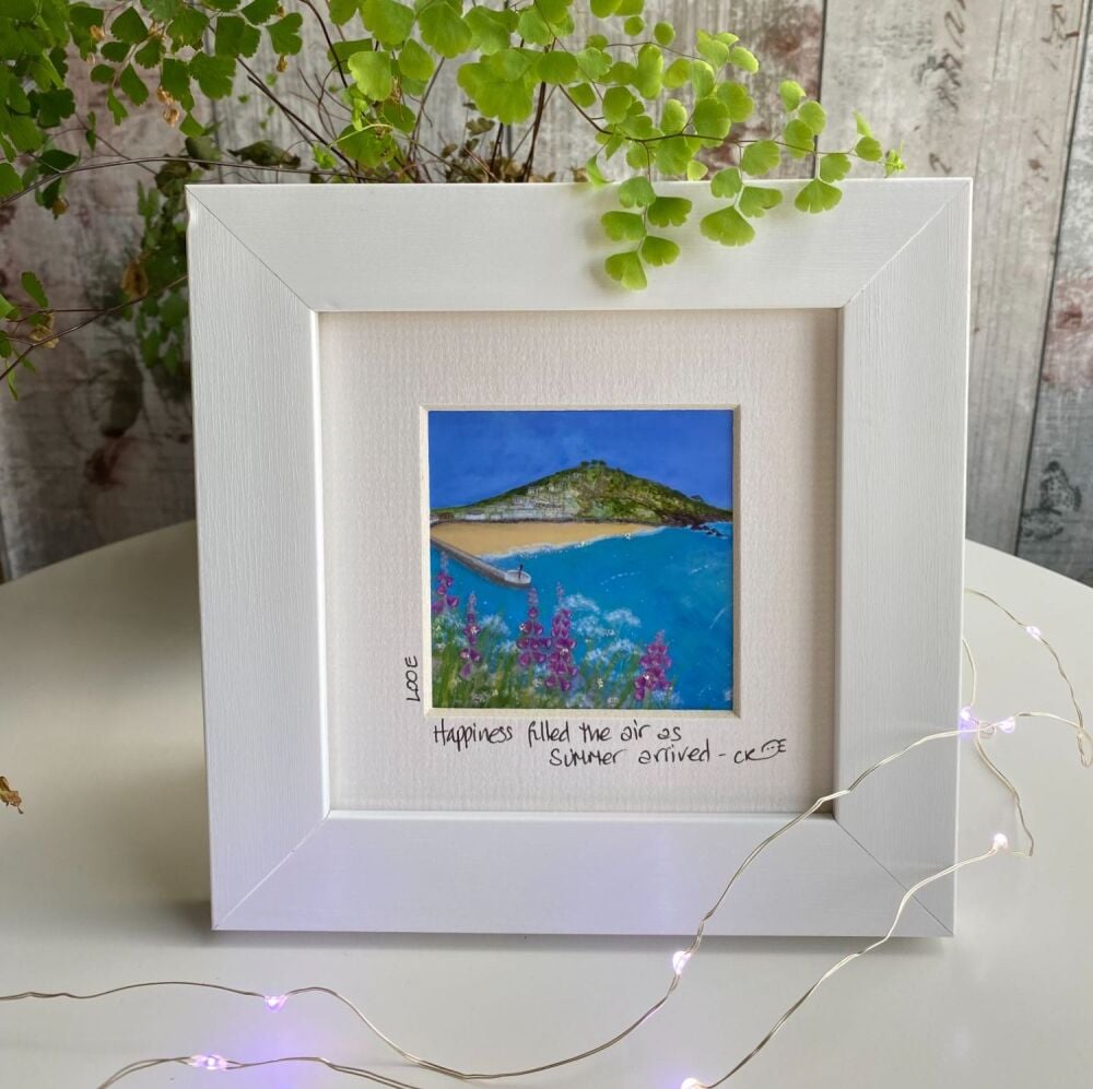 Looe (blue) - Mini Framed Print