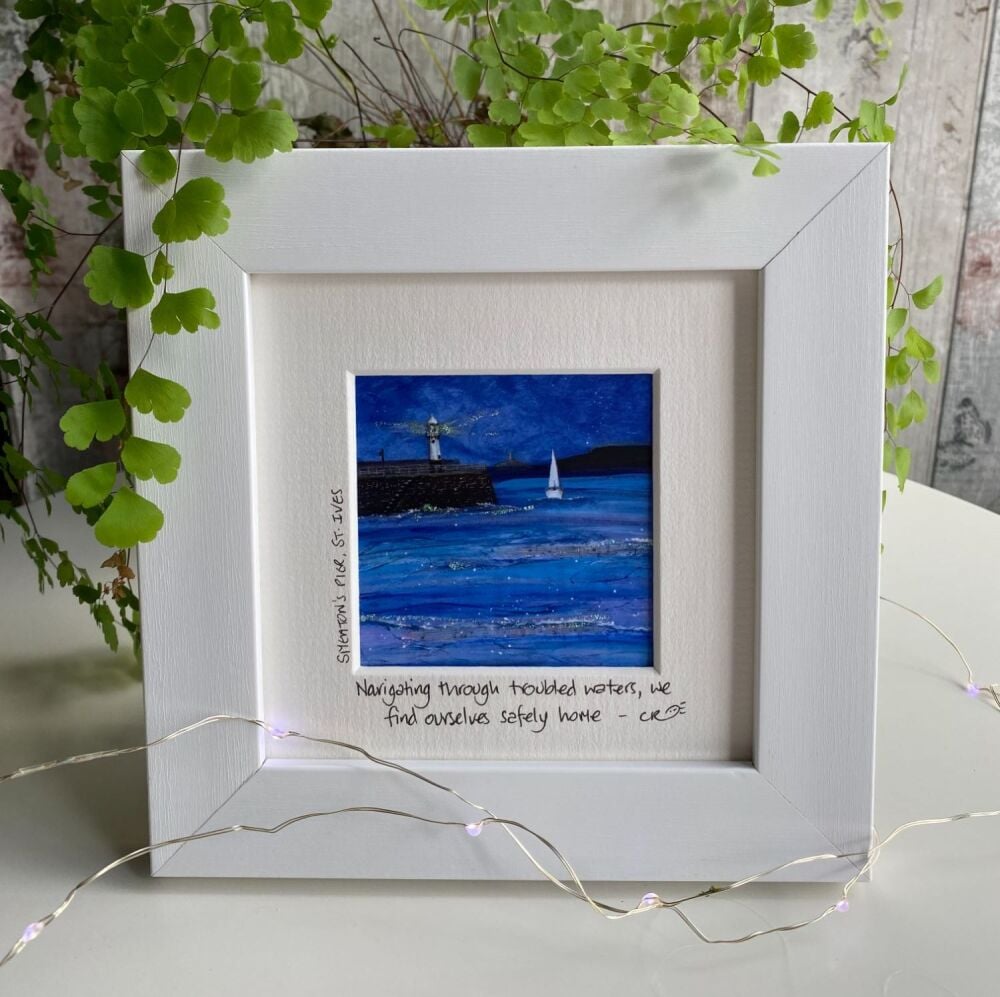 St. Ives Smeatons Pier - Mini Framed Print