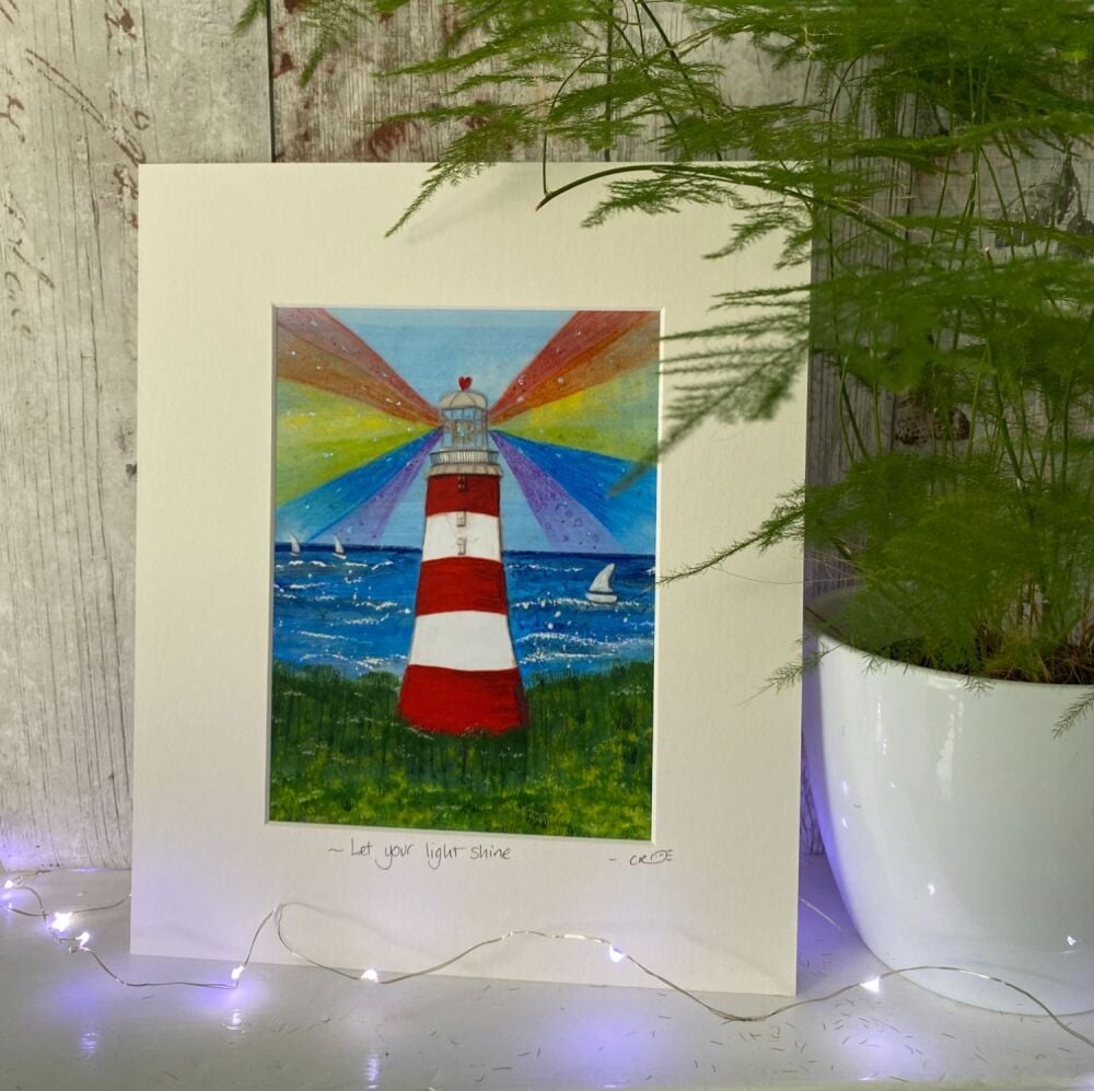 Let your light shine - Mounted print