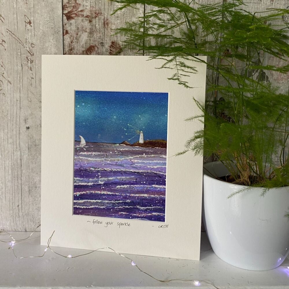 Follow your sparkle - Mounted print