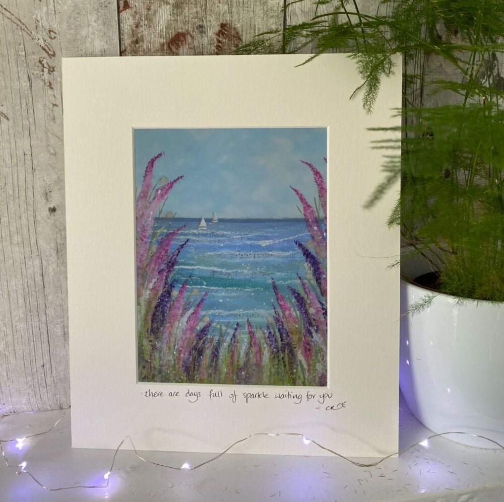 Days full of sparkle - Mounted print