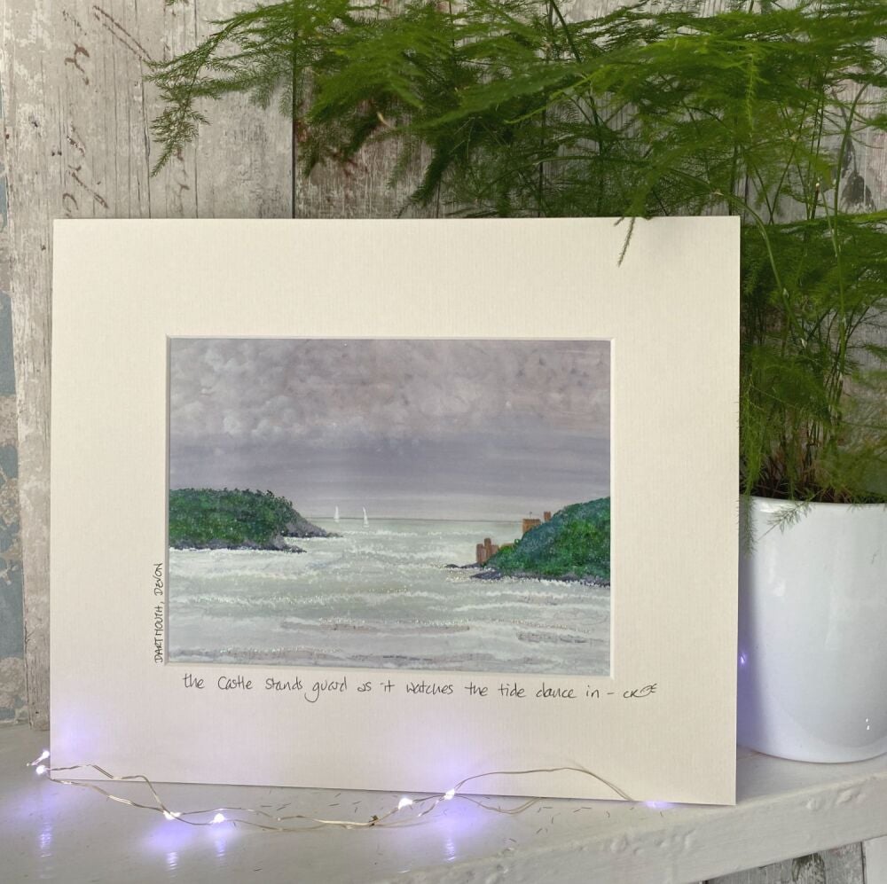 Dartmouth Castle Mounted print