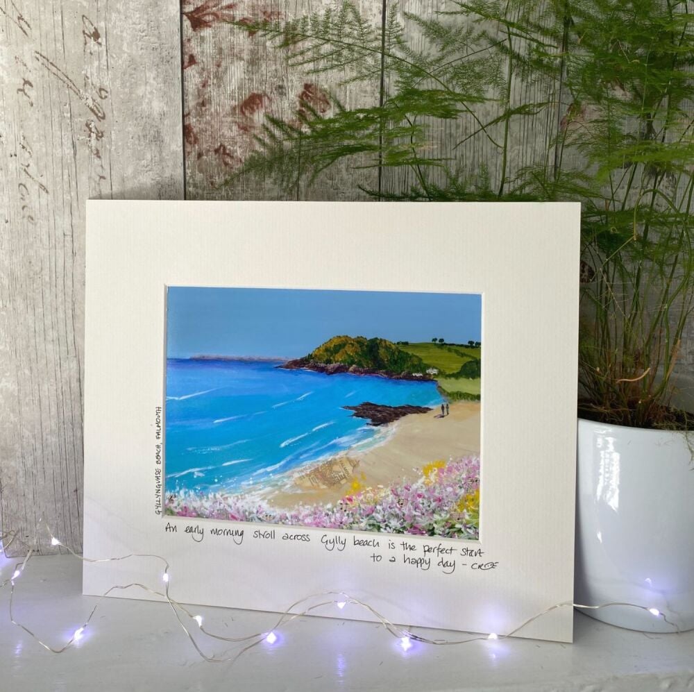 Falmouth, Gylly Beach - Mounted Print