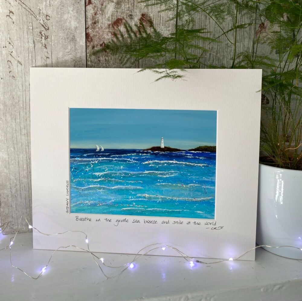 Godrevy, gentle breeze - Mounted print