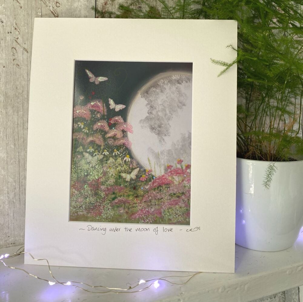 Moon of love - Mounted print