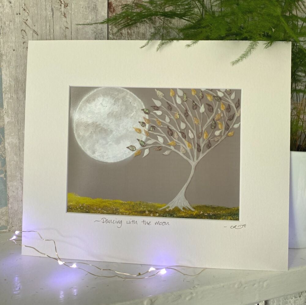 Dancing with the moon - Mounted print