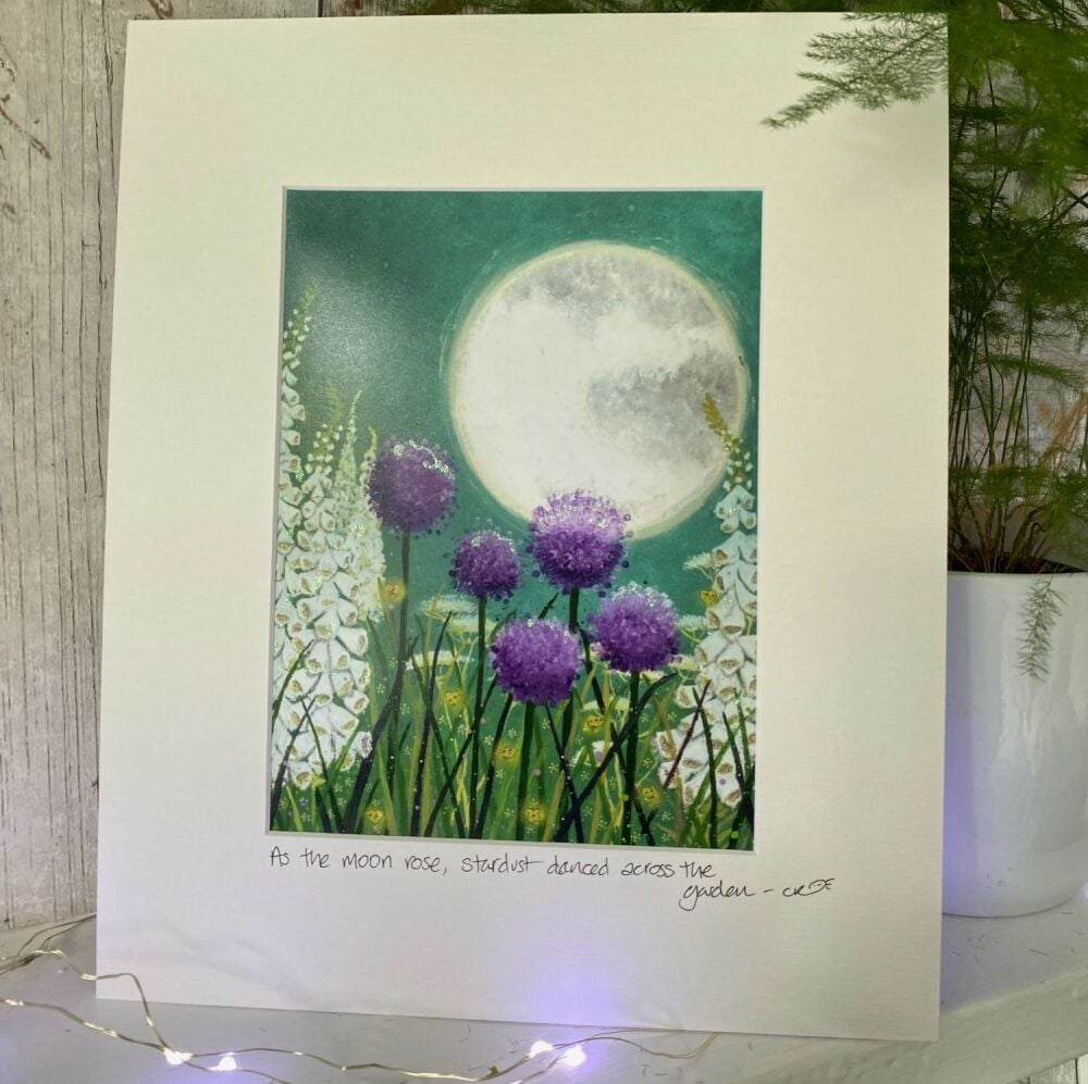 Stardust moon - Mounted print